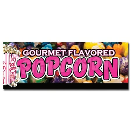 Signmission GOURMET FLAVORED POPCORN DECAL sticker flavoring flavor caramel gift, D-48 Gourmet Flavored Popcorn D-48 Gourmet Flavored Popcorn